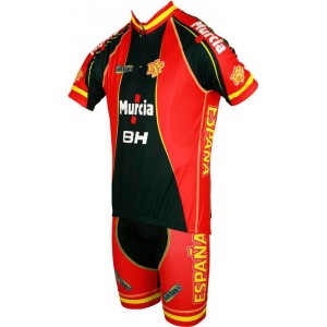 ESPAÑA 2012 Radsport-Profi-Team-Kurzarmtrikot mit kurzem Reißverschluss