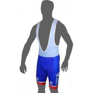 FRANCAISE DES JEUX (FDJ) 2016 Trägerhose blau B'TWIN Radsport-Profi-Team