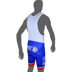 FRANCAISE DES JEUX (FDJ) 2016 Trägerhose blau B'TWIN Radsport-Profi-Team