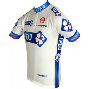 FRANCAISE DES JEUX (FDJ) 2011 Radsport-Profi-Team-Kurzarmtrikot mit kurzem Reißverschluss FRANCAISE DES JEUX (FDJ) 2011 Radsport-Profi-Team-Kurzarmtrikot mit kurzem Reißverschluss