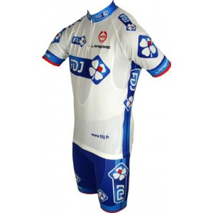 FRANCAISE DES JEUX (FDJ) 2011 Radsport-Profi-Team-Kurzarmtrikot mit kurzem Reißverschluss FRANCAISE DES JEUX (FDJ) 2011 Radsport-Profi-Team-Kurzarmtrikot mit kurzem Reißverschluss