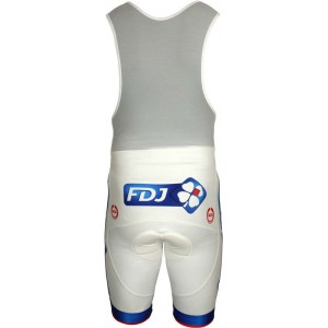 FRANCAISE DES JEUX (FDJ) 2011 Radsport-Profi-Team-Trägerhose weiß FRANCAISE DES JEUX (FDJ) 2011 Radsport-Profi-Team-Trägerhose weiß