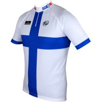 FRANCAISE DES JEUX (FDJ) Finnischer Meister 2014/2015 Kurzarmtrikot (kurzer Reißverschluss) -B'TWIN Radsport-Profi-Team