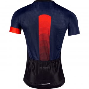 ASCENT Aero Radtrikot kurzarm blau/rot