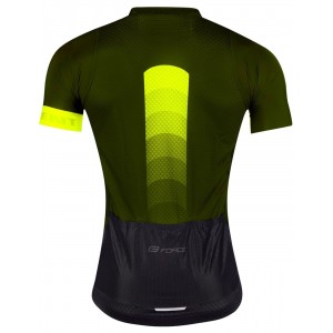 ASCENT Radsport-Set (Radtrikot langer RV+Trägerhose) grün/gelb/schwarz