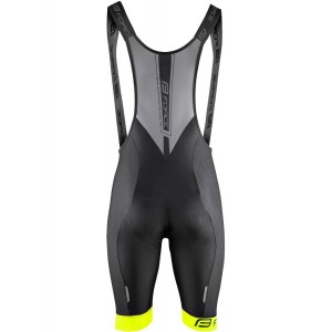 FASHION Radsport-Set (Radtrikot langer RV+Trägerhose) neongelb/schwarz