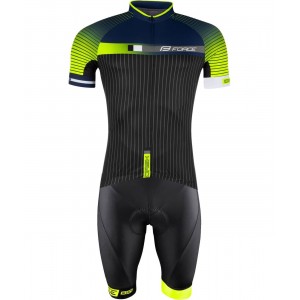 DASH Radsport-Set (Radtrikot+Trägerhose) schwarz/neongelb