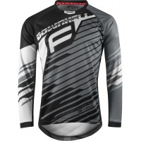 DOWNHILL Radtrikot langarm MTB/Freeride schwarz/weiß