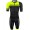 FASHION Radsport-Set (Radtrikot langer RV+Trägerhose) neongelb/schwarz