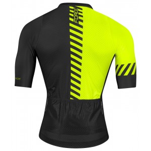 FASHION Radsport-Set (Radtrikot langer RV+Trägerhose) neongelb/schwarz