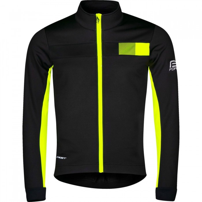 FROST Softshell Fahrradjacke schwarz/neongelb