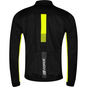 FROST Softshell Fahrradjacke schwarz/neongelb