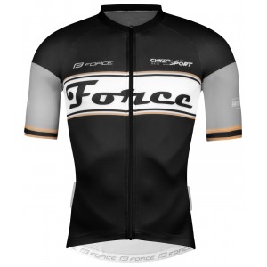 RETRO Radtrikot kurzarm schwarz