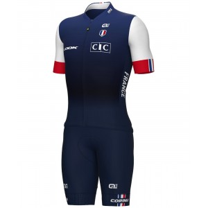 Frankreich 2023 Set (Radtrikot langer RV+Trägerhose)-ALE Radsport-Profi-Team