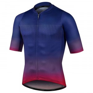 PODIUM Radsport-Set (Radtrikot kurzarm+Trägerhose kurz) blau/schwarz