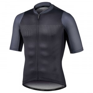 PODIUM Radsport-Set (Radtrikot kurzarm+Trägerhose kurz) schwarz/grau