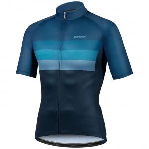 RIVAL Radsport-Set (Kurzarmtrikot+Trägerhose) blau/schwarz