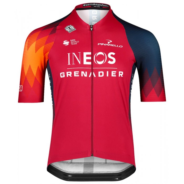 INEOS GRENADIERS 2023 ICON Radtrikot kurzarm (langer RV)-Radsport-Profi-Team