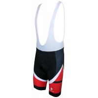 Übergröße CARBON Trägerhose kurz schwarz/rot