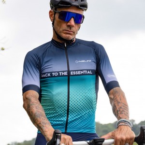 Denver Jersey Radtrikot kurzarm blau/türkis