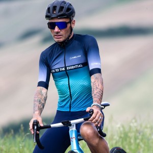 Denver Jersey Radtrikot kurzarm blau/türkis