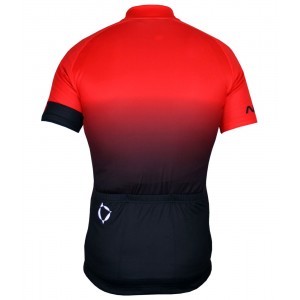 Übergröße Descent Jersey Radtrikot kurzarm schwarz/rot