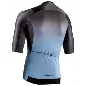 Ergo Fit Jersey Radtrikot kurzarm grau/blau Ergo Fit Jersey Radtrikot kurzarm grau/blau