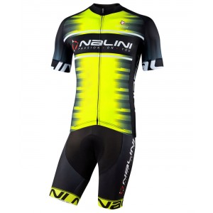 Radsport-Set (Radtrikot BORGO+Trägerhose VILLAGGIO) schwarz/neongelb Radsport-Set (Radtrikot BORGO+Trägerhose VILLAGGIO) schwarz/neongelb