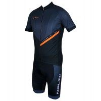 Radsport-Set (Radtrikot VENDETTA+Trägerhose FIREBALL) schwarz/anthrazit
