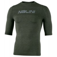 Melange SS Funktionsunterhemd kurzarm olivgrün melange