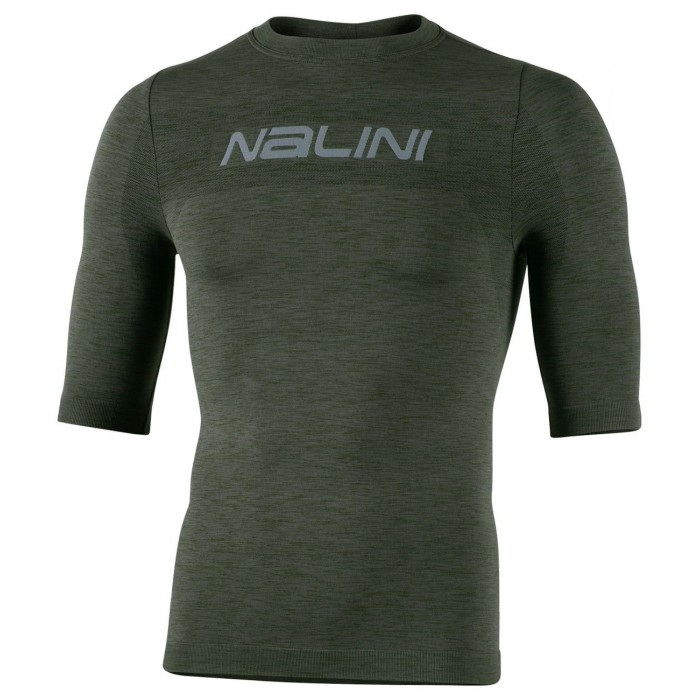 Melange SS Funktionsunterhemd kurzarm olivgrün melange