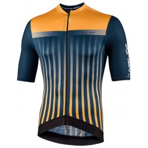 New Respect Radtrikot kurzarm blau/gelborange