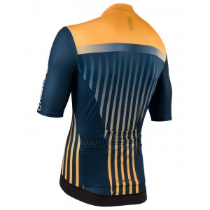 New Respect Radtrikot kurzarm blau/gelborange