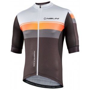 New Speed Radtrikot kurzarm grau/orange/weiß