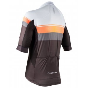 New Speed Radtrikot kurzarm grau/orange/weiß