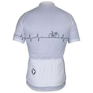 Radsport-Set (Radtrikot Pulse Jersey+Trägerhose Fireball) weiß/schwarz