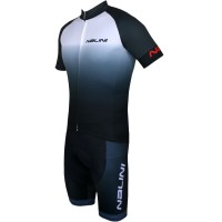 Radsport-Set (Radtrikot Descent Jersey+Radhose Dynamite) schwarz/weiß