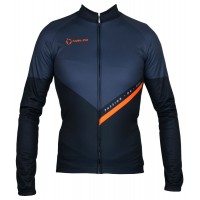 REVENGE Radtrikot langarm schwarz/anthrazit