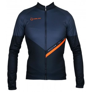 REVENGE Radtrikot langarm schwarz/anthrazit