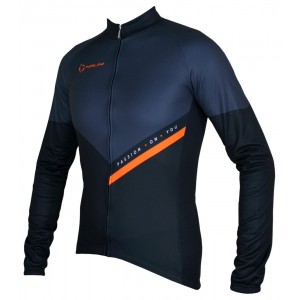 REVENGE Radtrikot langarm schwarz/anthrazit