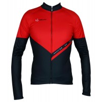 REVENGE Radtrikot langarm schwarz/rot