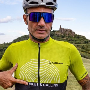 San Diego Jersey Radtrikot kurzarm grün-gelb/schwarz