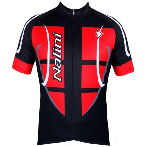 STEEL JERSEY Radtrikot kurzarm schwarz/rot