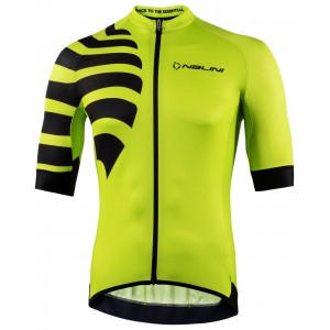 Stripes Jersey Radtrikot kurzarm gelbgrün