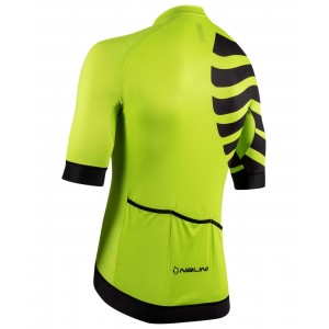 Stripes Jersey Radtrikot kurzarm gelbgrün