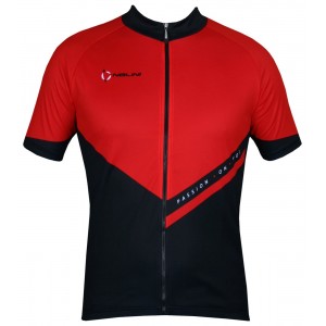 Übergröße VENDETTA Radtrikot kurzarm schwarz/rot