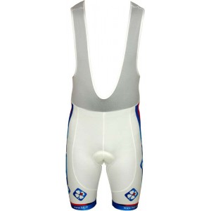 Trägerhose weiß-FRANCAISE DES JEUX (FDJ)-BIG MAT 2012 Radsport-Profi-Team