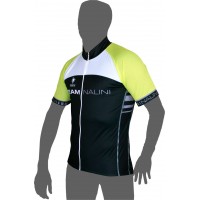 Übergröße TANDE Kurzarmtrikot schwarz/lime