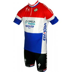 OMEGA PHARMA-QUICKSTEP Holländischer Meister 2013 Radsport-Profi-Team-Kurzarmtrikot mit kurzem Reißverschluss OMEGA PHARMA-QUICKSTEP Holländischer Meister 2013 Radsport-Profi-Team-Kurzarmtrikot mit kurzem Reißverschluss