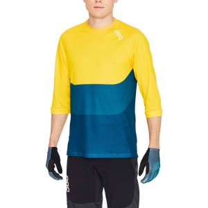 ESSENTIAL ENDURO 3/4 LIGHT Radtrikot kurzarm gelb/blau (sulphite multi yellow)